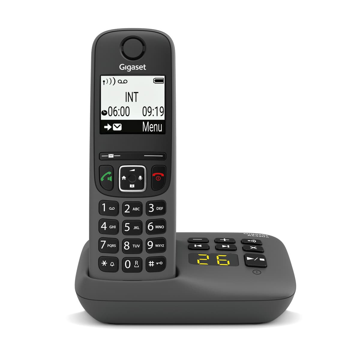 Gigaset AS490A Telefono analogico/DECT Identificatore di chiamata Nero GARANZIA ITALIA