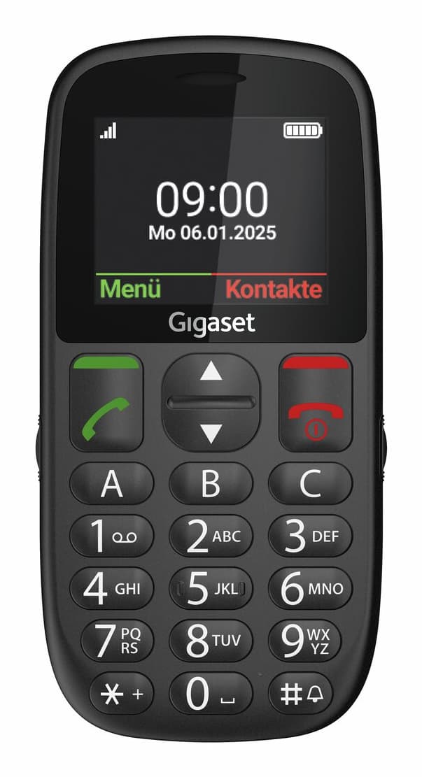 Gigaset GL395 5,59 cm (2.2") 90 g Nero Telefono per anziani GARANZIA ITALIA