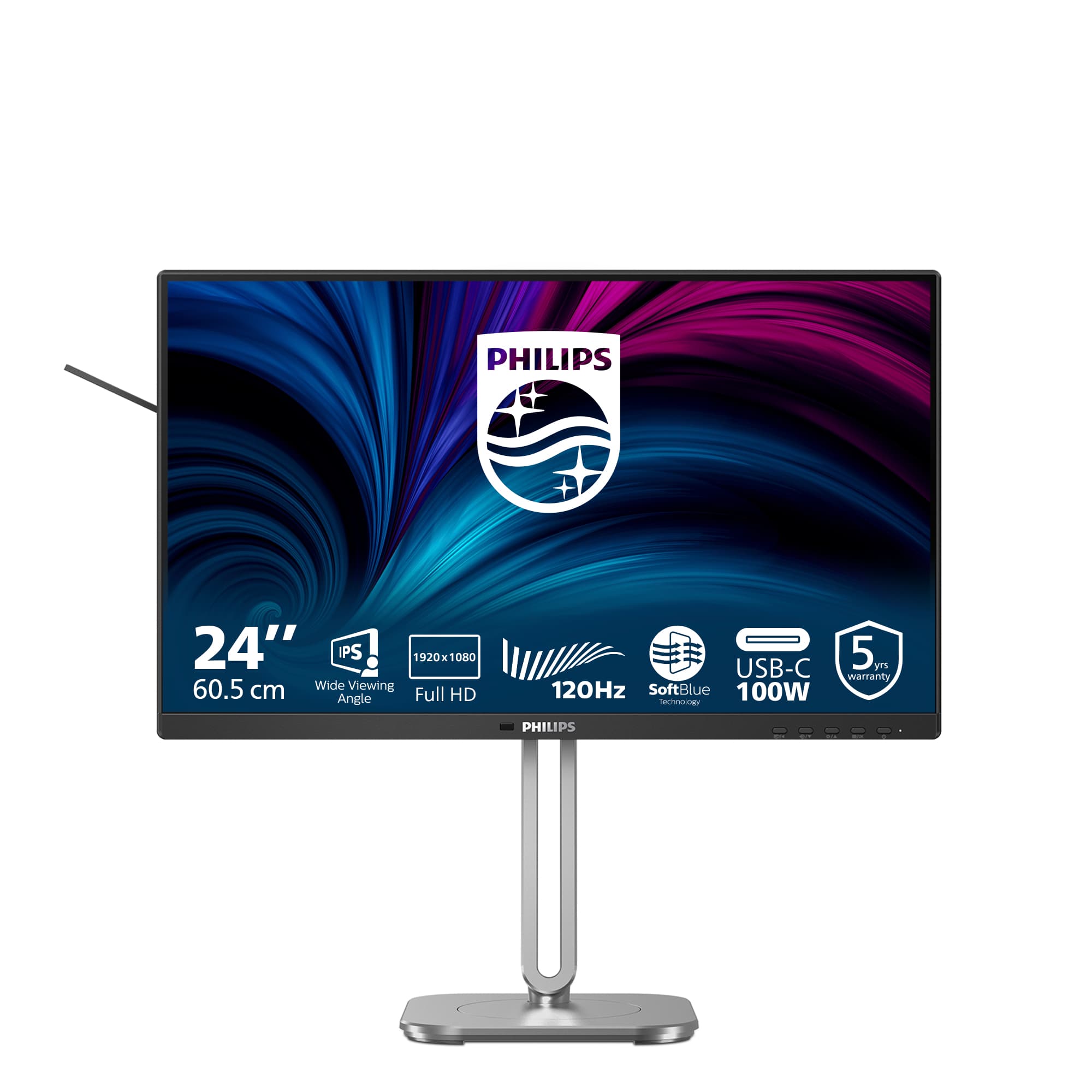 Philips Serie 4000 24B2U4301/00 Monitor PC 60,5 cm (23.8") 1920 x 1080 Pixel Full HD LCD Grigio GARANZIA ITALIA