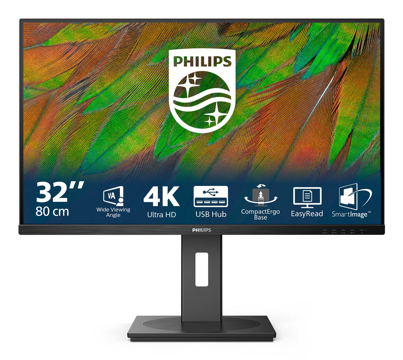 Philips Serie 3000 32B1N3800/00 Monitor PC 80 cm (31.5") 3840 x 2160 Pixel 4K Ultra HD LCD Nero GARANZIA ITALIA