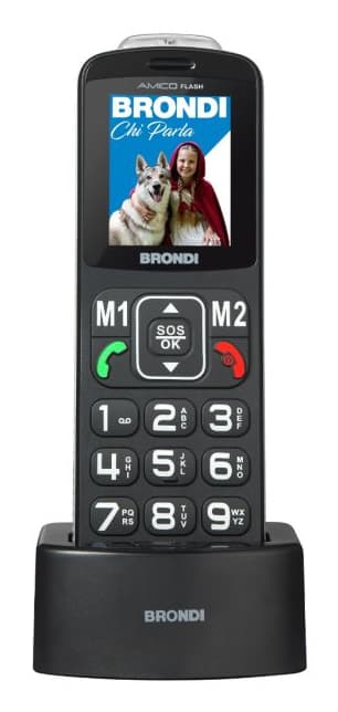 Brondi Amico Flash 5,08 cm (2") Nero Telefono di livello base GARANZIA ITALIA