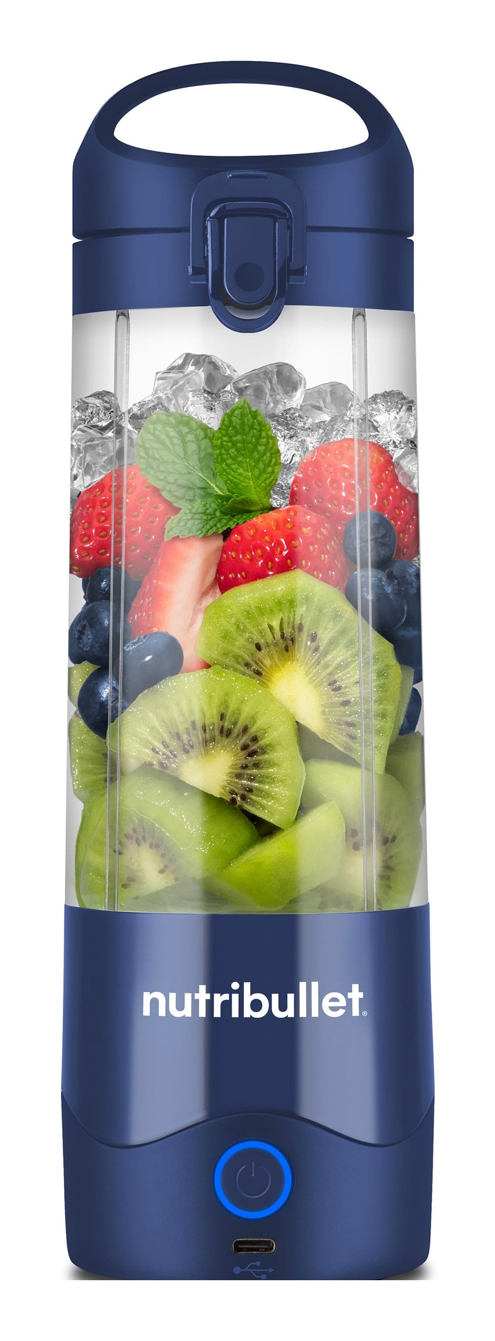 NutriBullet Portable – Mini Frullatore Compatto e Portatile, Ricaricabile USB-C, Smoothie Maker, Blu (NBP003NBL) GARANZIA ITALIA
