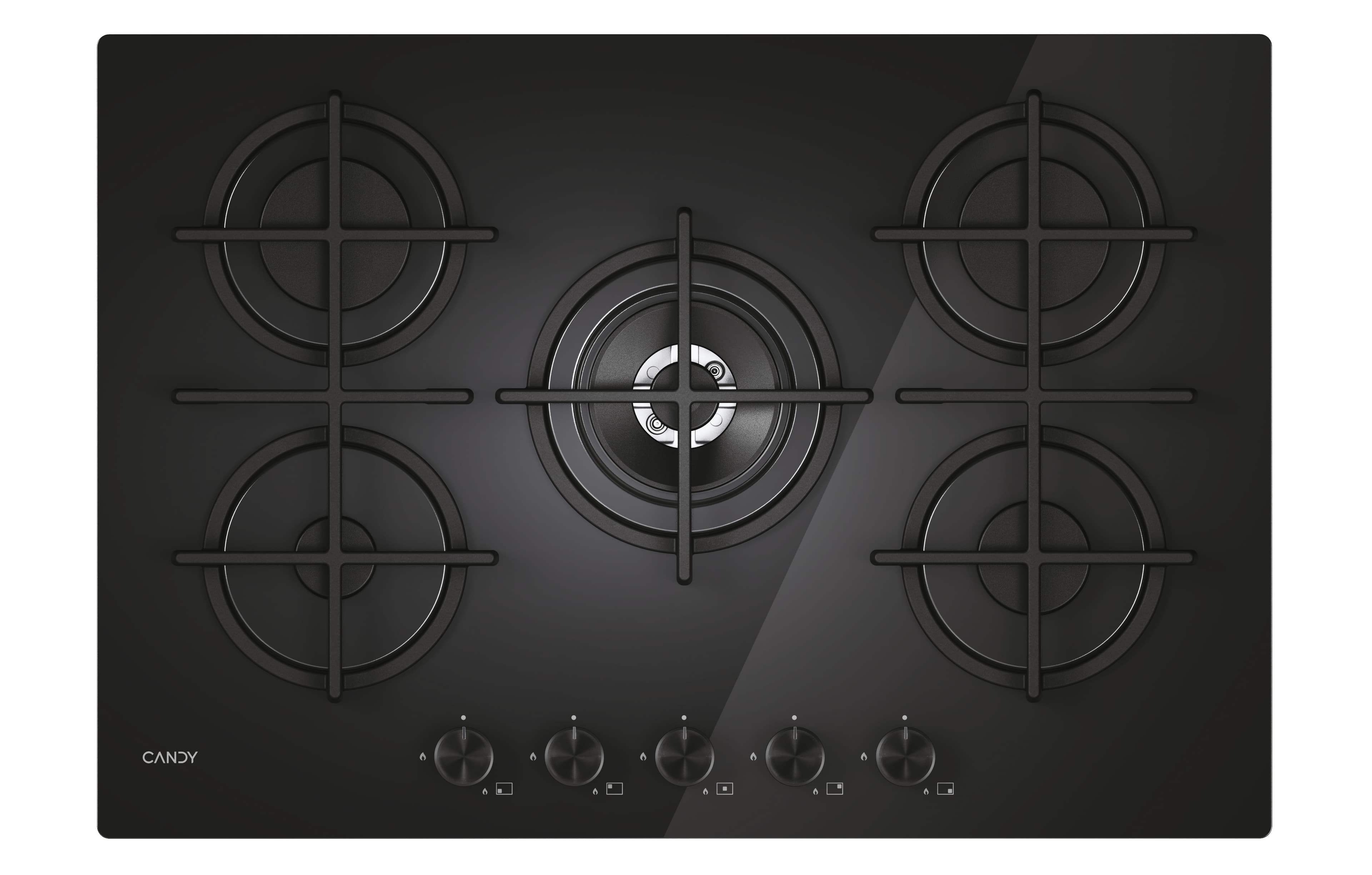 Candy CVG74WTB Nero Da incasso 75 cm Gas 5 Fornello(i) GARANZIA ITALIA