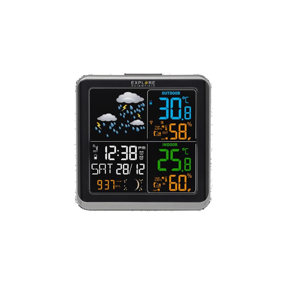 Explore Scientific WSH-4008C stazione meteorologica digitale Nero AC GARANZIA ITALIA