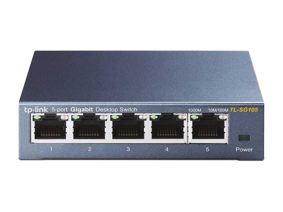 TP-Link TL-SG105 Non gestito Gigabit Ethernet (10/100/1000) Nero GARANZIA ITALIA