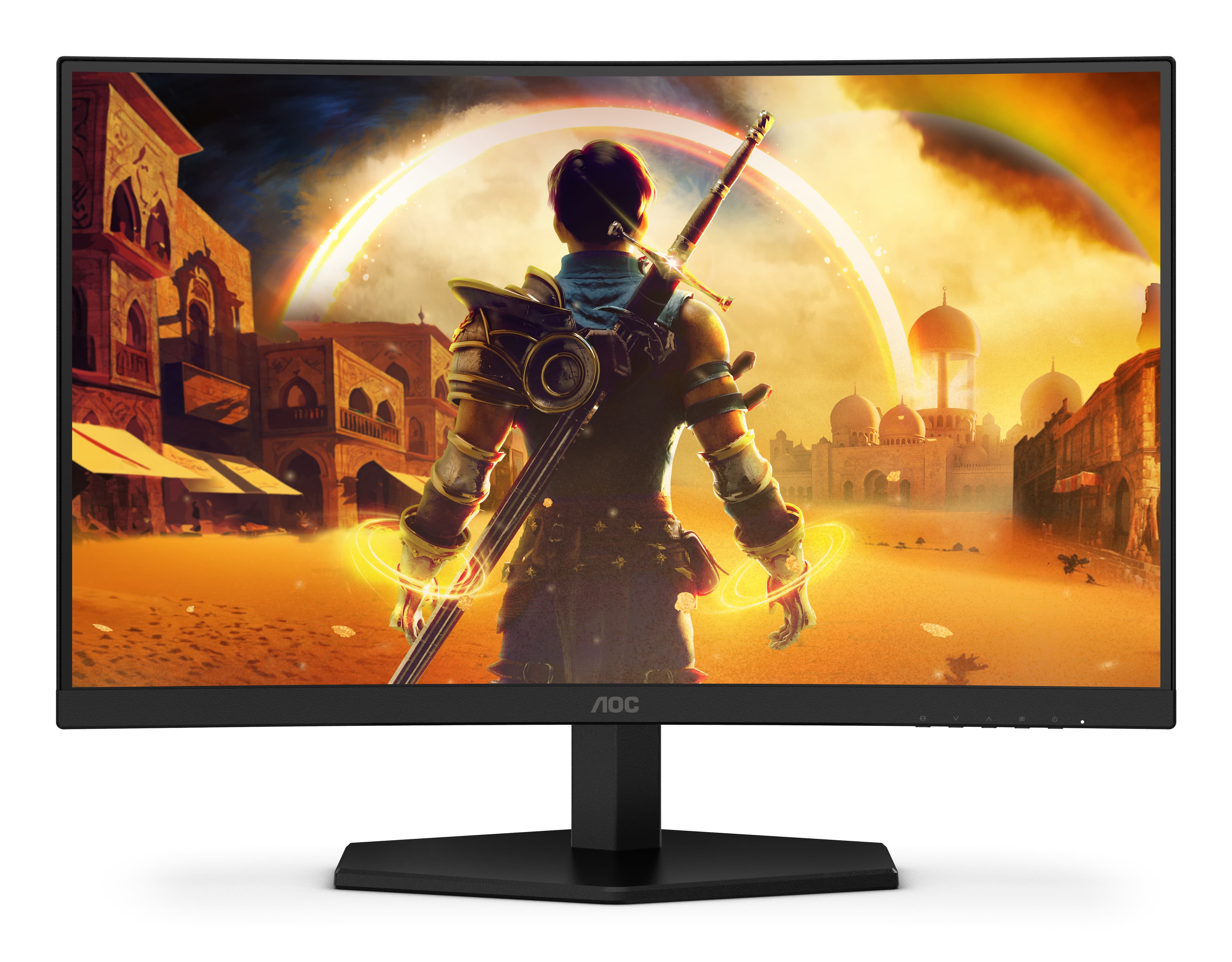 AOC G4 23.6" VA FHD 180Hz Monitor PC 59,9 cm (23.6") 1920 x 1080 Pixel Full HD LCD Nero, Rosso GARANZIA ITALIA