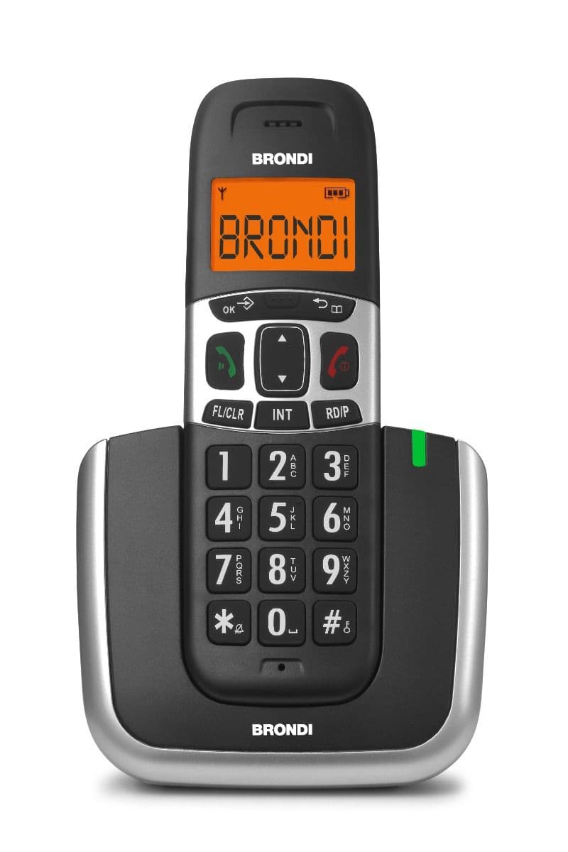 Brondi Bravo Platinum Telefono DECT Nero, Argento GARANZIA ITALIA