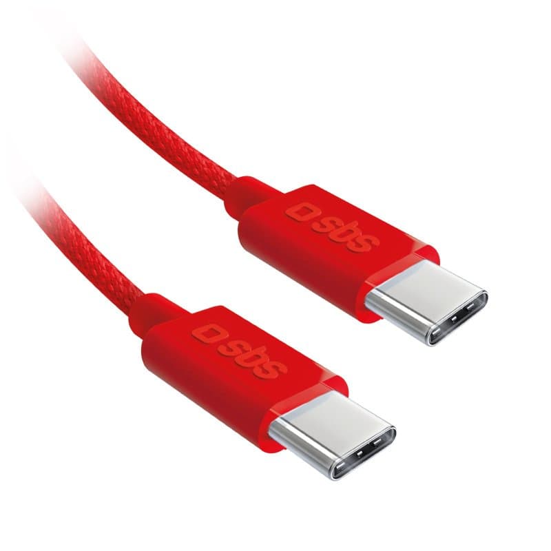 SBS TECABLETISSUETCCB cavo USB USB 2.0 1,5 m USB C 0,48 Gbit/s 60 W Rosso GARANZIA ITALIA