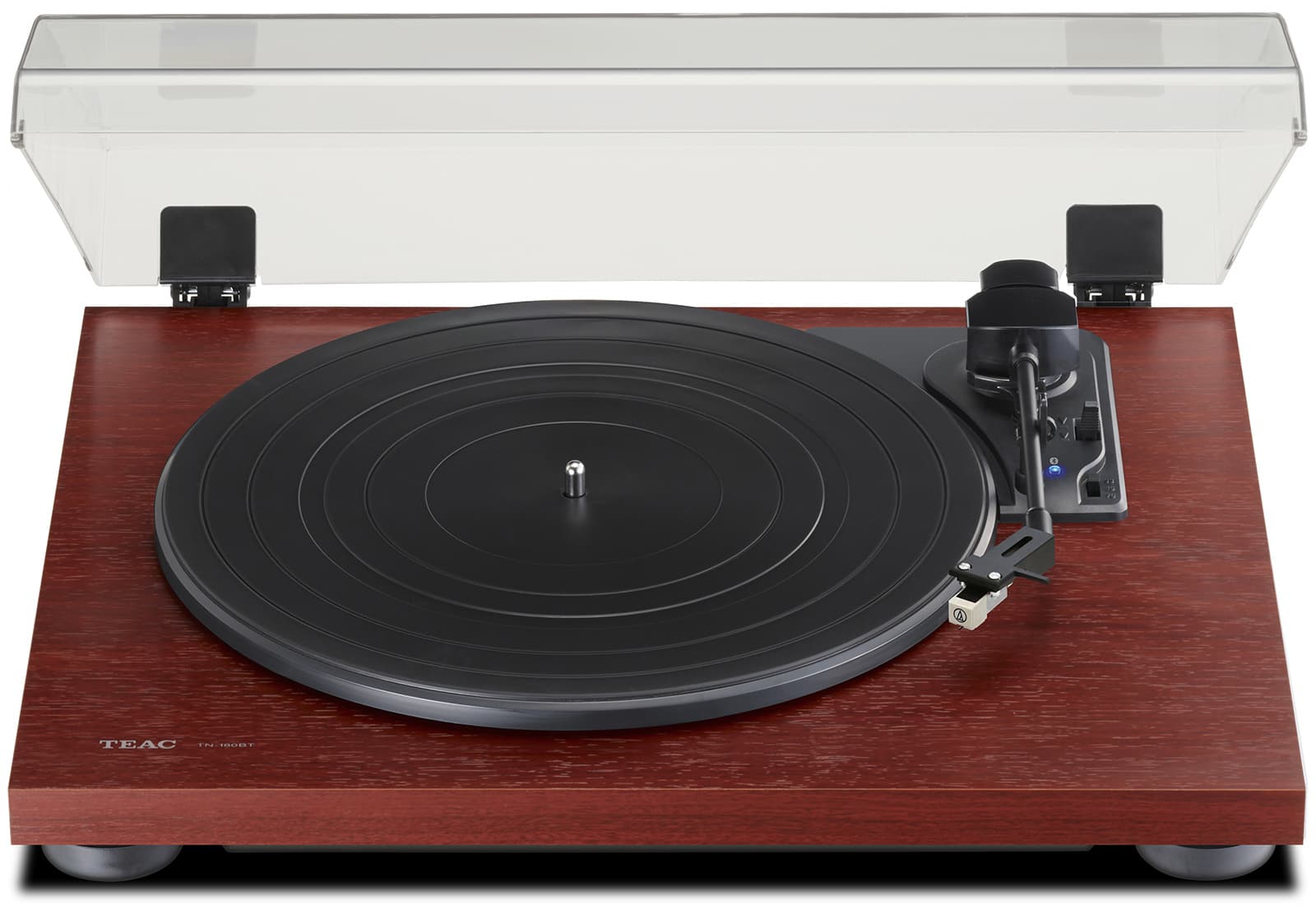 TEAC TN-180BT-A3 Giradischi con trasmissione a cinghia Nero, Ciliegia (frutto) Semiautomatico GARANZIA ITALIA