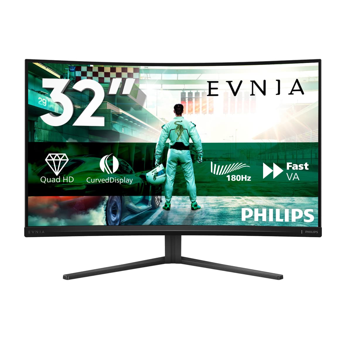 Philips Evnia 32M2C3500L/00 Monitor PC 80 cm (31.5") 2560 x 1440 Pixel Quad HD LCD Nero GARANZIA ITALIA