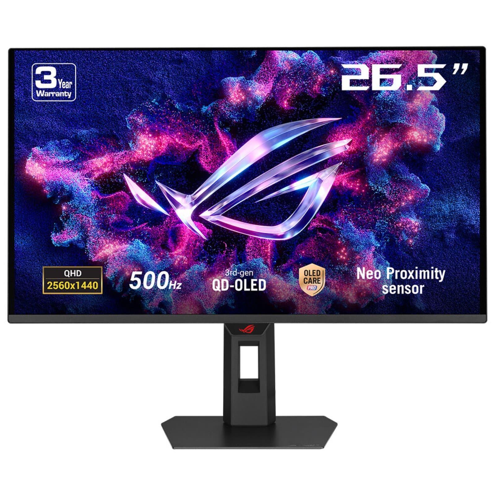 ASUS ROG Strix OLED XG27AQDPG Monitor PC 67,3 cm (26.5") 2560 x 1440 Pixel Wide Quad HD QD-OLED Nero GARANZIA ITALIA