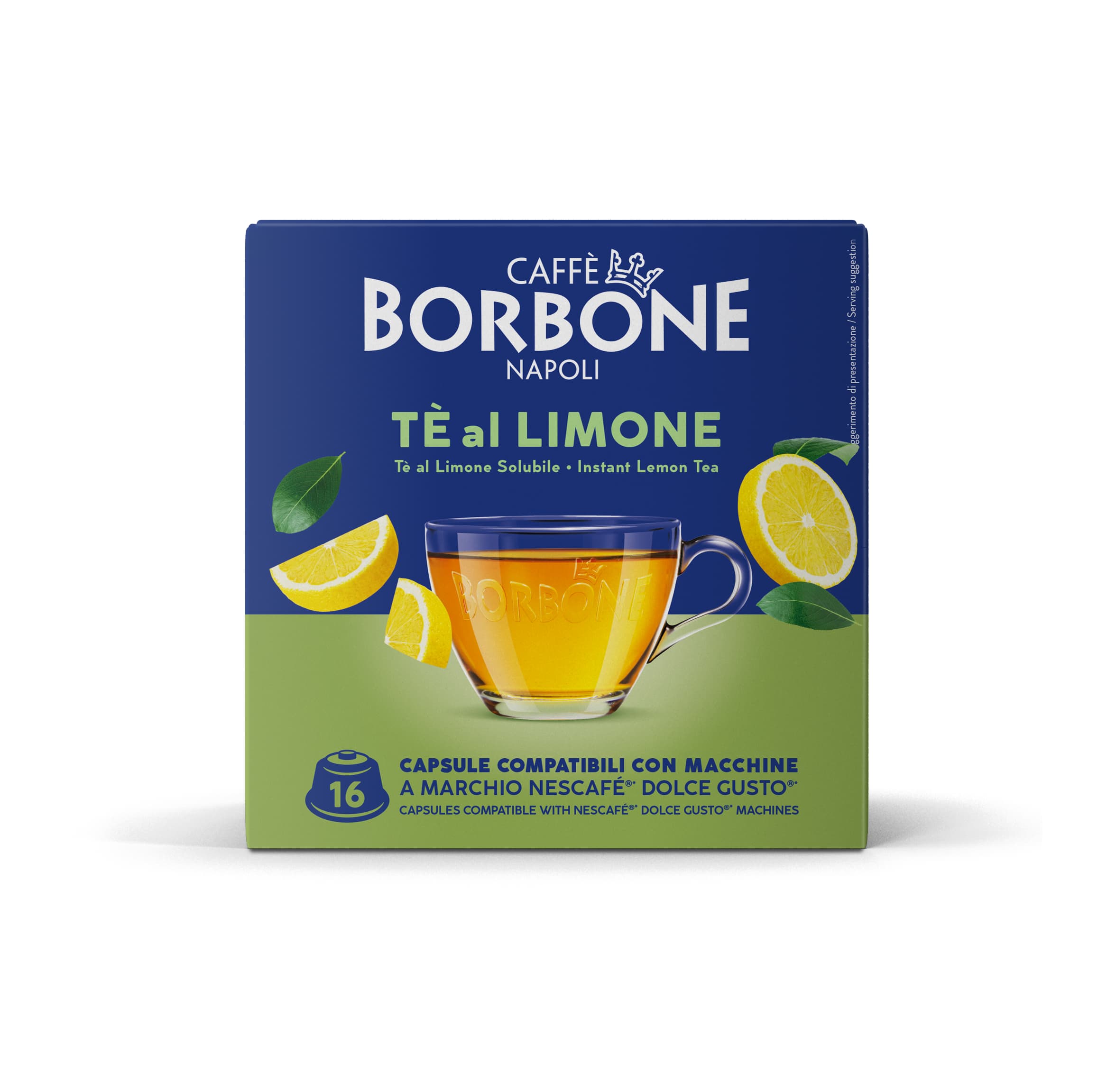 Caffè Borbone Capsule Compatibili Dolce Gusto - The Al Limone - 16 caps GARANZIA ITALIA