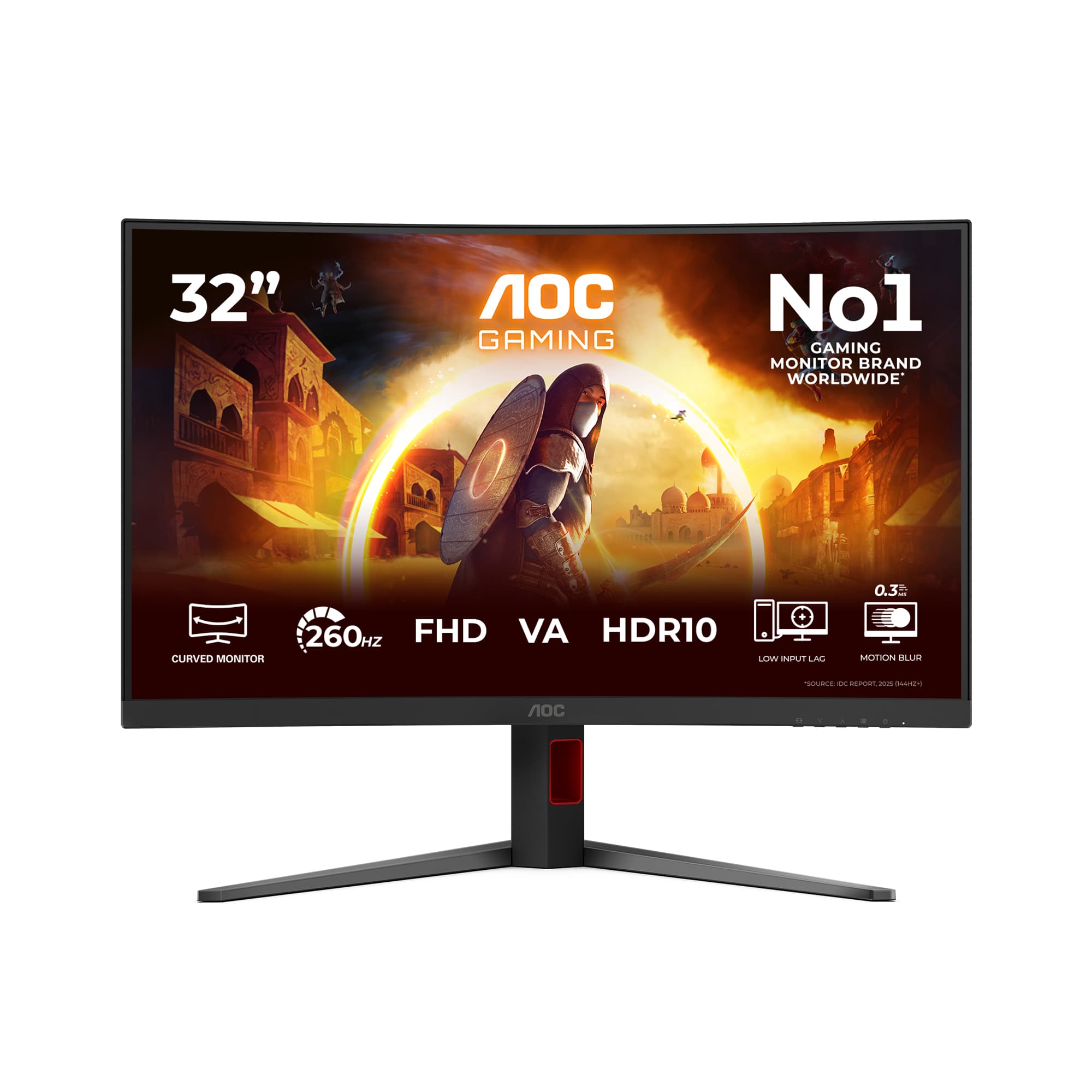 AOC G4 C32G4Z Monitor PC 80 cm (31.5") 1920 x 1080 Pixel Full HD LCD Nero, Rosso GARANZIA ITALIA