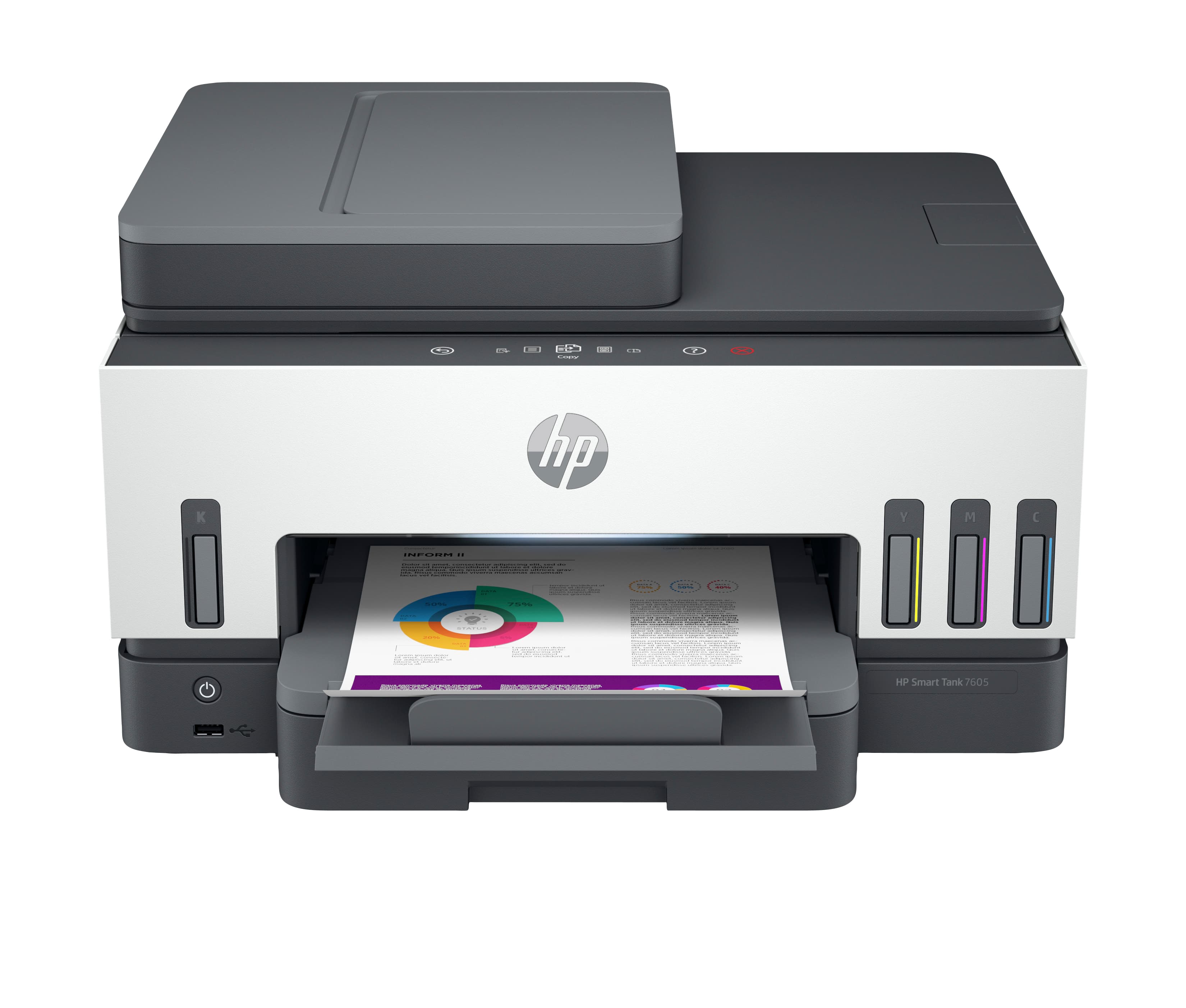 HP Smart Tank 7605 Wireless All-in-One Colore Stampante, Stampa fronte/retro, fotocopiatrice, scanner GARANZIA ITALIA