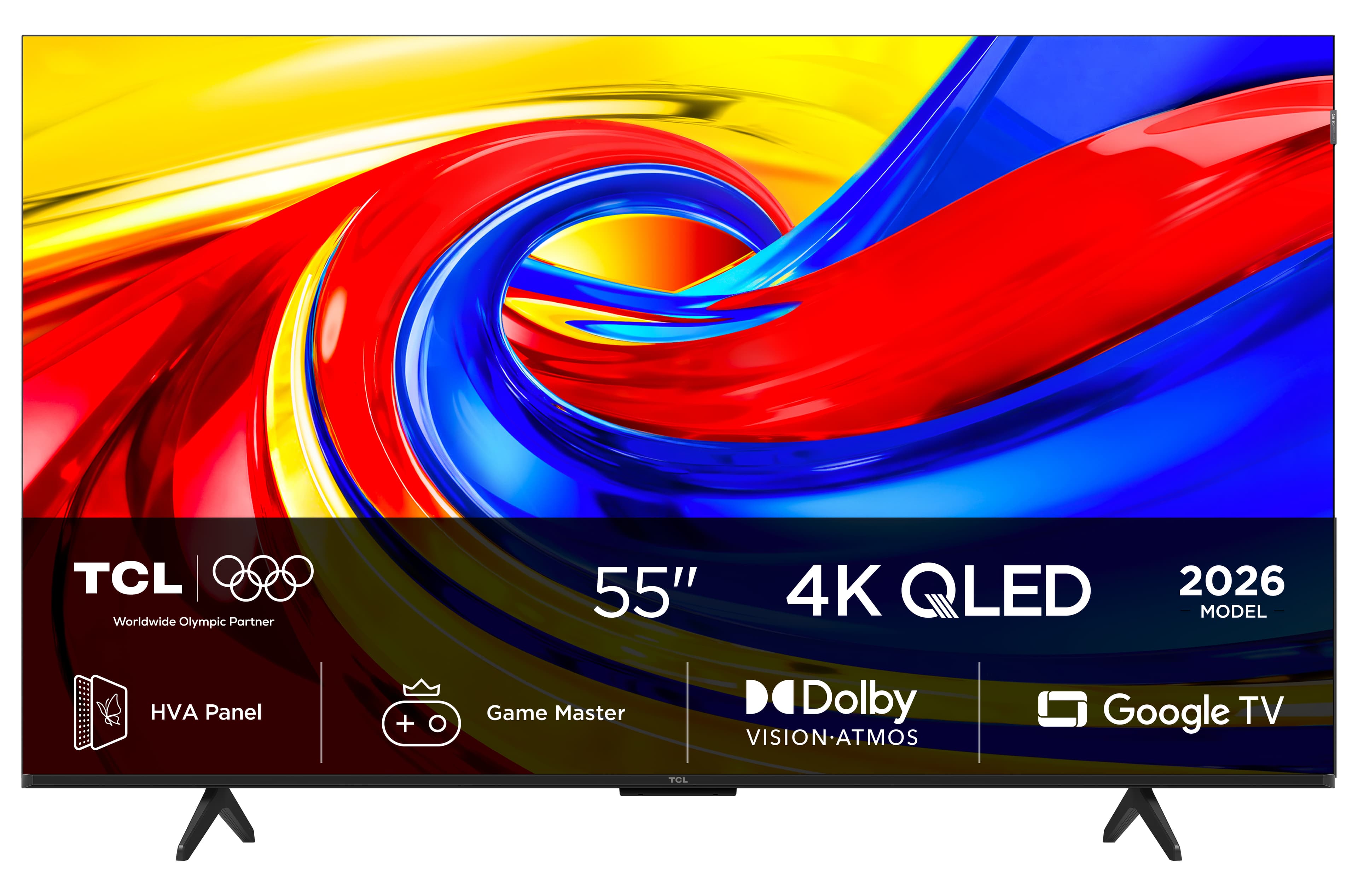TCL P7L TV 55P7L 55” QLED, 4K HDR, Direct LED, Google TV, Dolby Vision & Atmos, HDR10+, Game Master, VRR GARANZIA ITALIA