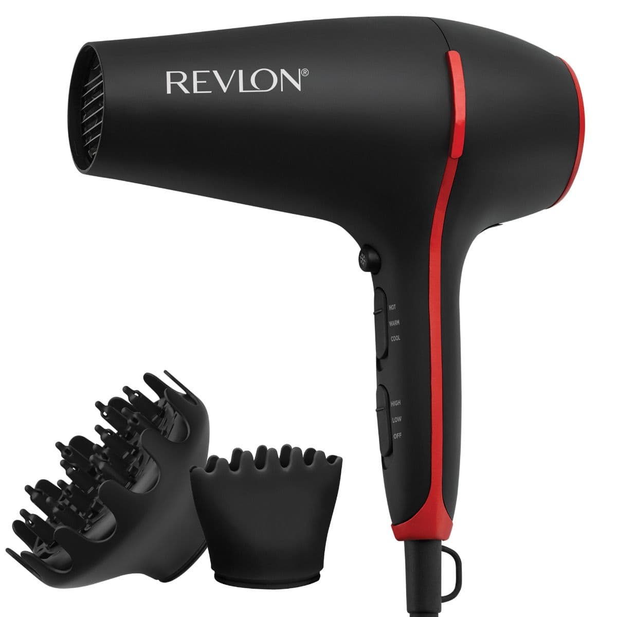 Revlon RVDR5317E asciuga capelli 2000 W Nero, Rosso GARANZIA ITALIA