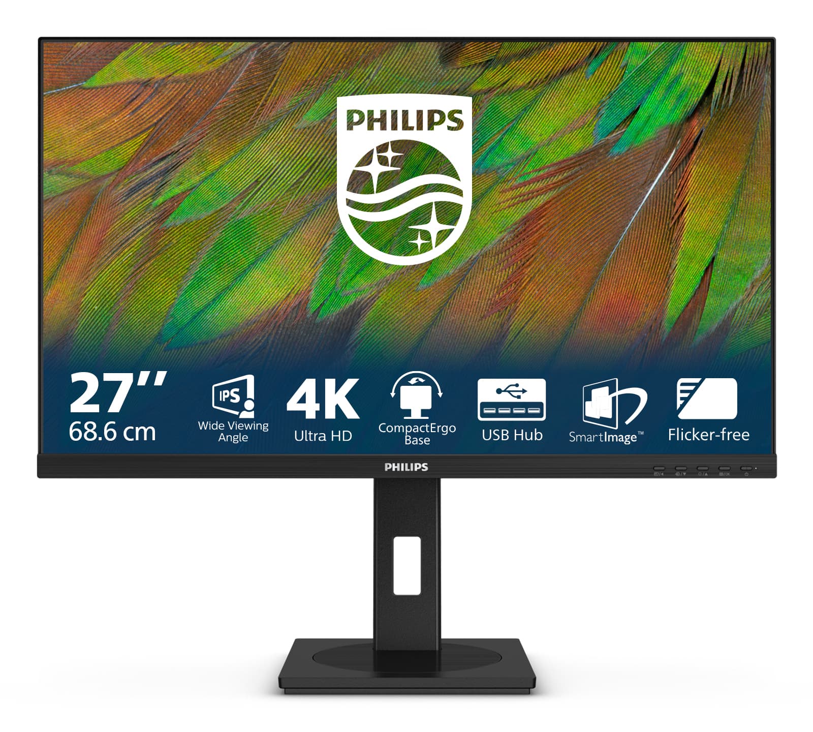 Philips Serie 3000 27B1N3800/00 Monitor PC 68,6 cm (27") 3840 x 2160 Pixel 4K Ultra HD LCD Nero GARANZIA ITALIA
