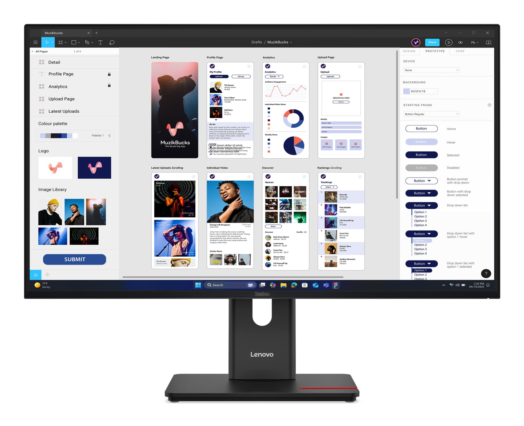 Lenovo ThinkVision T32UD-40 Monitor GARANZIA ITALIA
