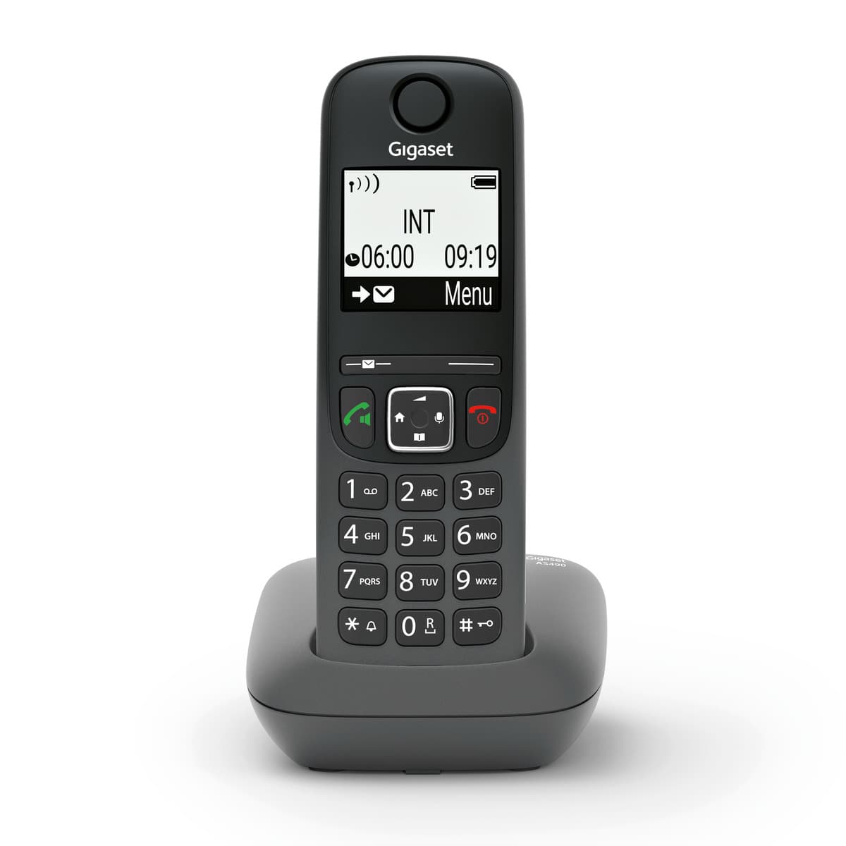Gigaset AS490 telefono Telefono analogico/DECT Identificatore di chiamata Nero GARANZIA ITALIA