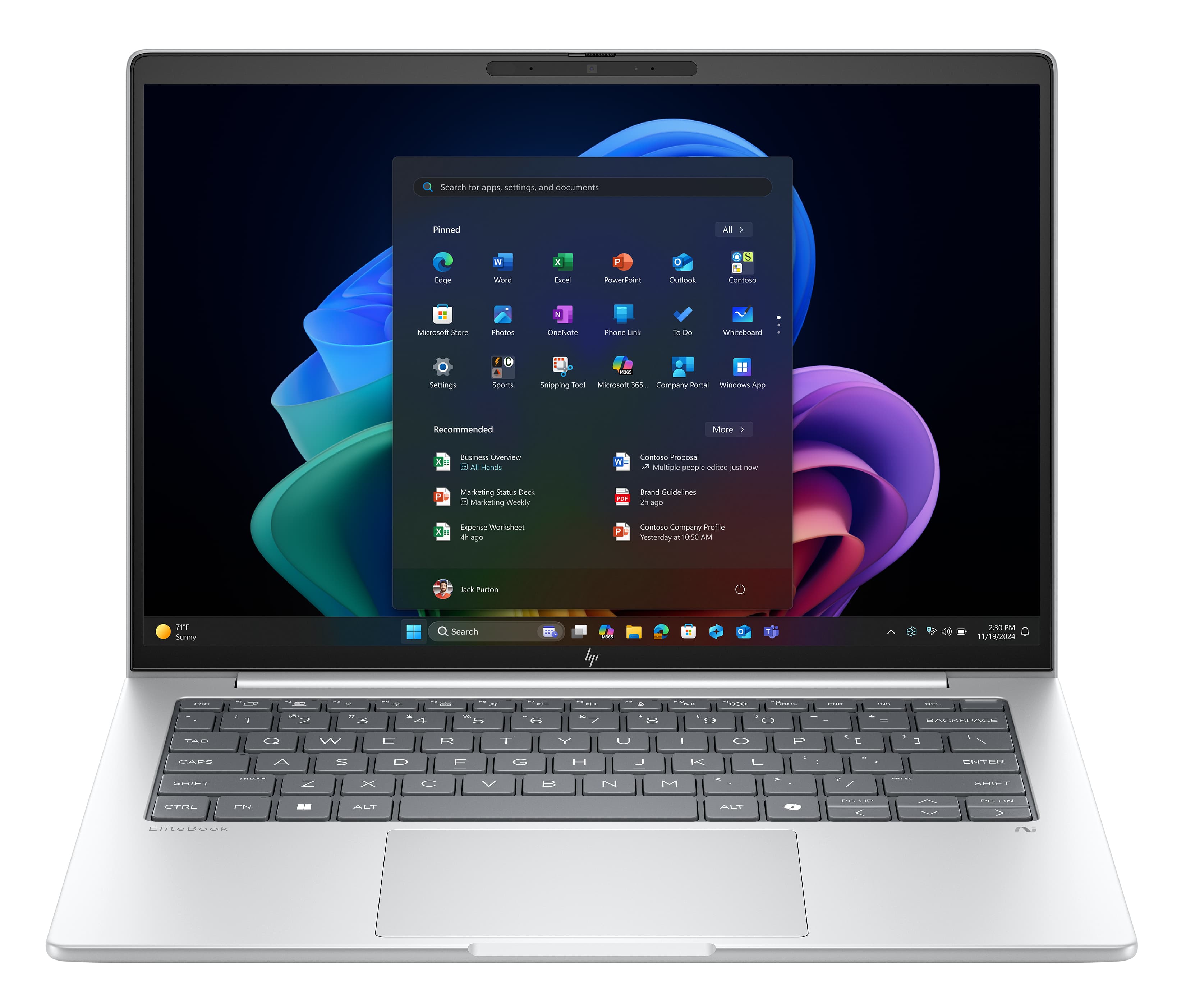 HP EliteBook 8 G1a Next Gen AI PC Wolf Pro Security Edition Copilot+ PC AMD Ryzen AI 7 350 Computer portatile 35,6 cm (14") WUXGA 16 GB DDR5-SDRAM 512 GB SSD Wi-Fi 7 (802.11be) Windows 11 Pro Argento GARANZIA ITALIA
