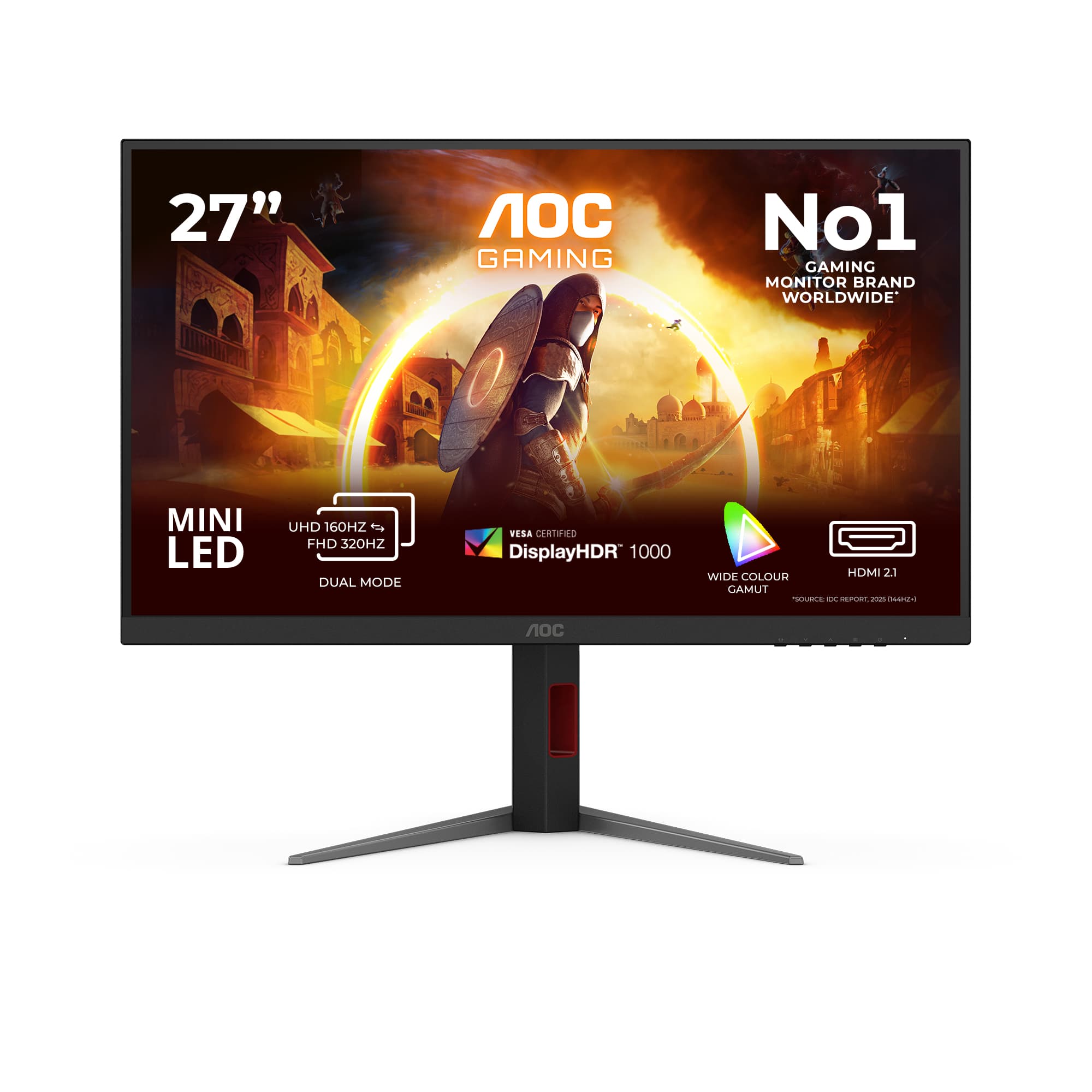 AOC G4 U27G4XM Monitor PC 68,6 cm (27") 3840 x 2160 Pixel 4K Ultra HD LED Nero, Rosso GARANZIA ITALIA