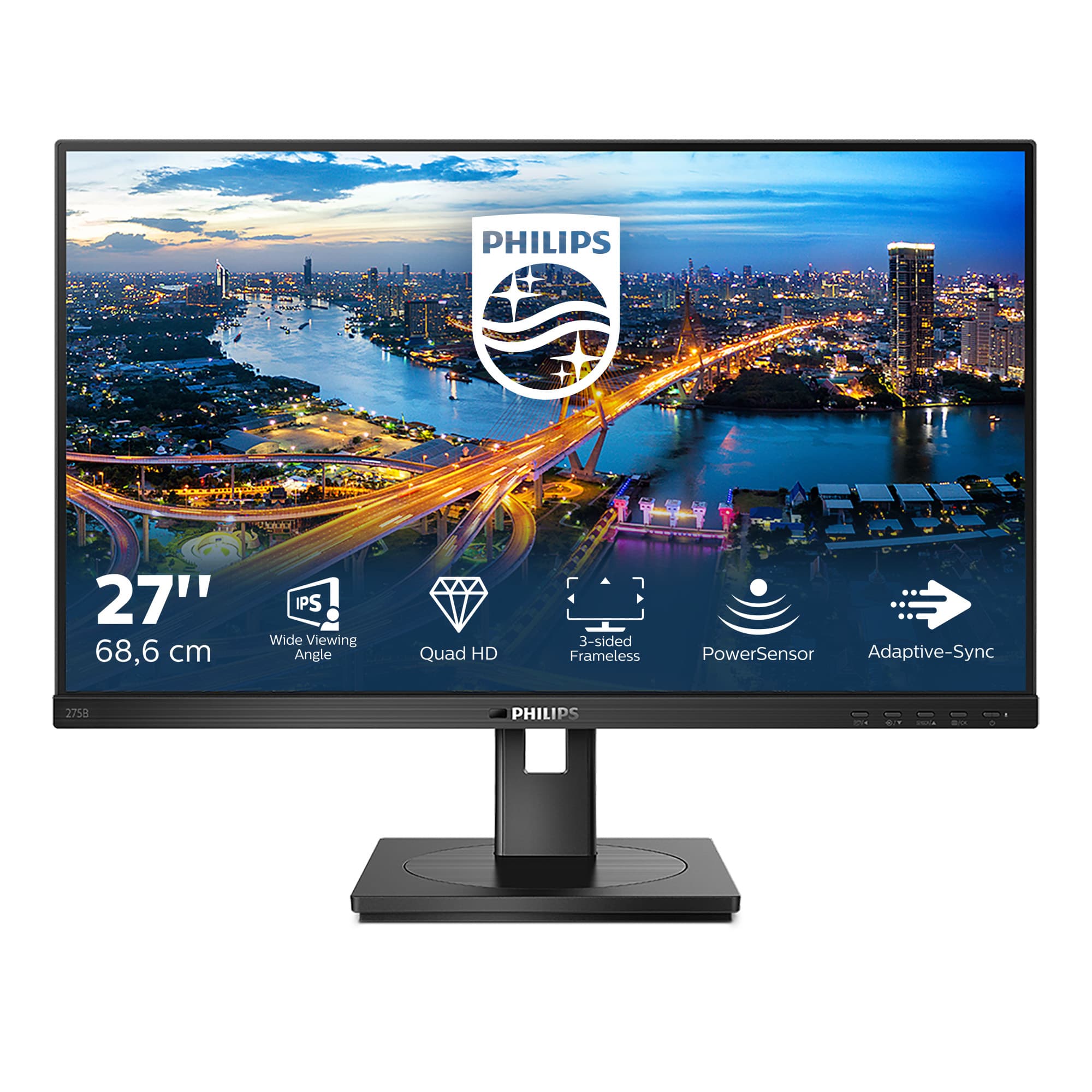 Philips B Line 275B1/00 Monitor PC 68,6 cm (27") 2560 x 1440 Pixel 2K Ultra HD LCD Nero GARANZIA ITALIA