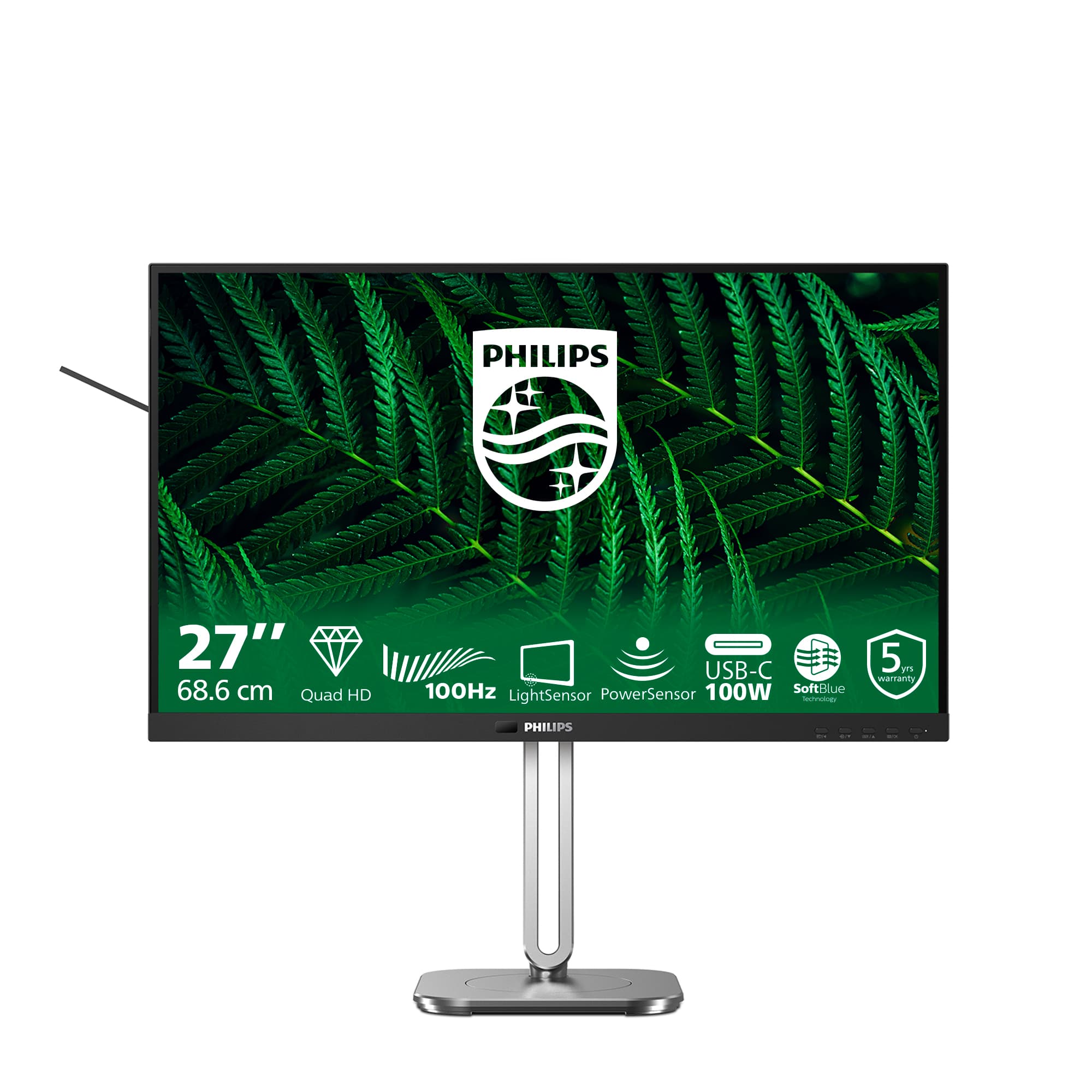 Philips Serie 5000 27B2G5601/00 Monitor PC 68,6 cm (27") 2560 x 1440 Pixel Quad HD LCD Nero GARANZIA ITALIA