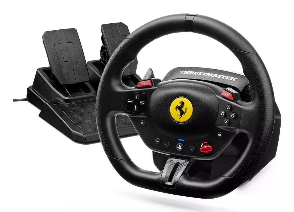 Thrustmaster T98-P Ferrari 296 GTB Nero USB Sterzo + Pedali Analogico/Digitale PC, PlayStation 4, PlayStation 5 GARANZIA ITALIA