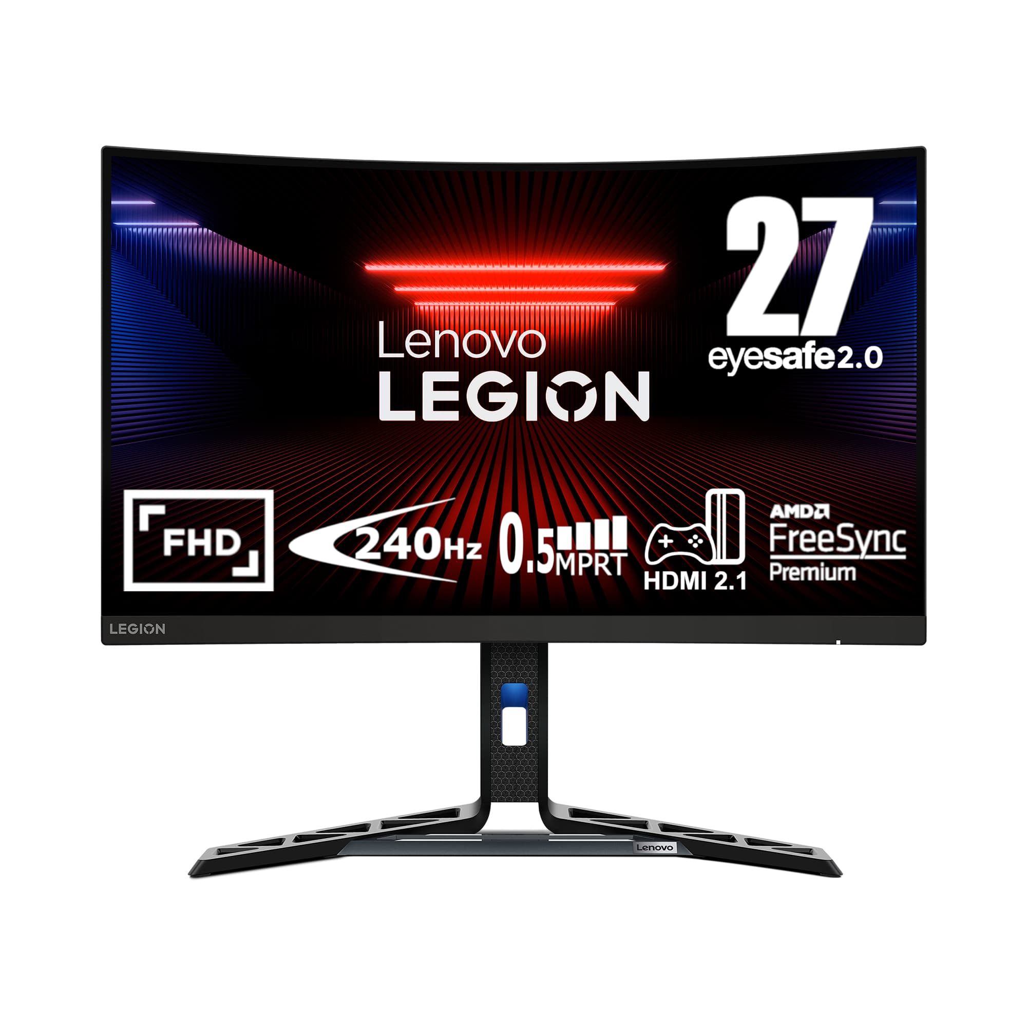 Lenovo Legion R27fc-30 - Monitor Gaming 27" VA Curvo 1500R FHD 1920x1080 0 280Hz 0.5ms - Speakers AMD FreeSync + NVIDIA G-Sync Compatible + VESA AdaptiveSync 2xHDMI 2.1 + 1xDP 1.4 - Stand Height + Tilt + Swivel + Pivot Cavo DP incluso GARANZIA ITALIA