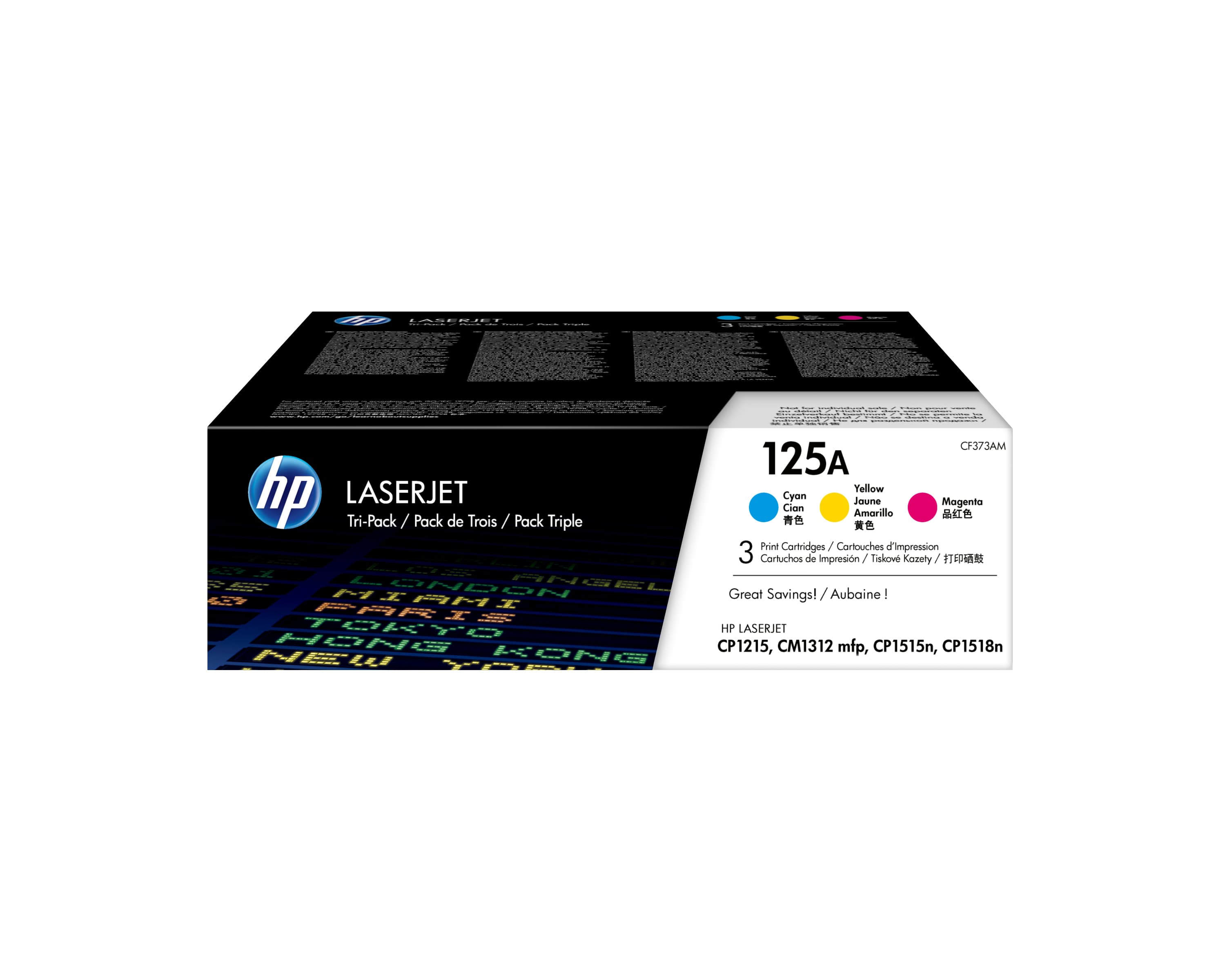HP Confezione da 3 cartucce originali di toner ciano/magenta/giallo LaserJet 125A GARANZIA ITALIA