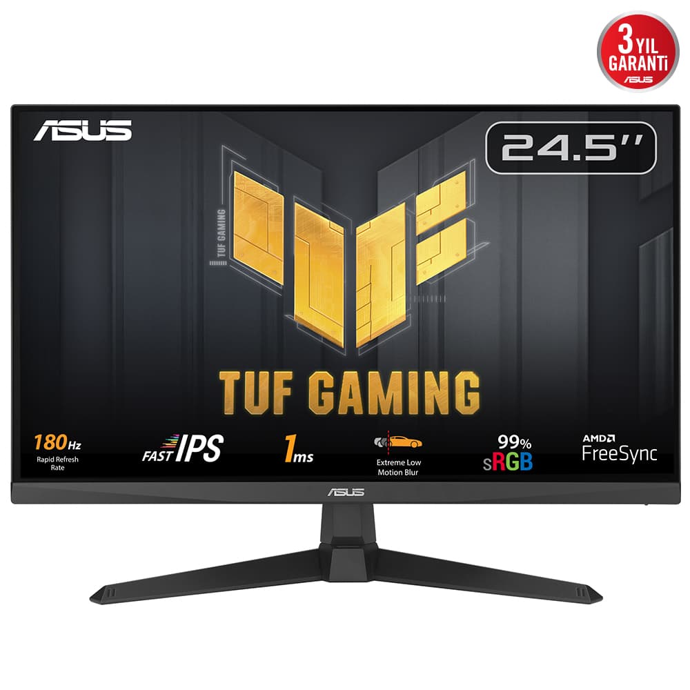ASUS TUF Gaming VG259Q3A Monitor PC 62,2 cm (24.5") 1920 x 1080 Pixel Full HD LED Nero GARANZIA ITALIA