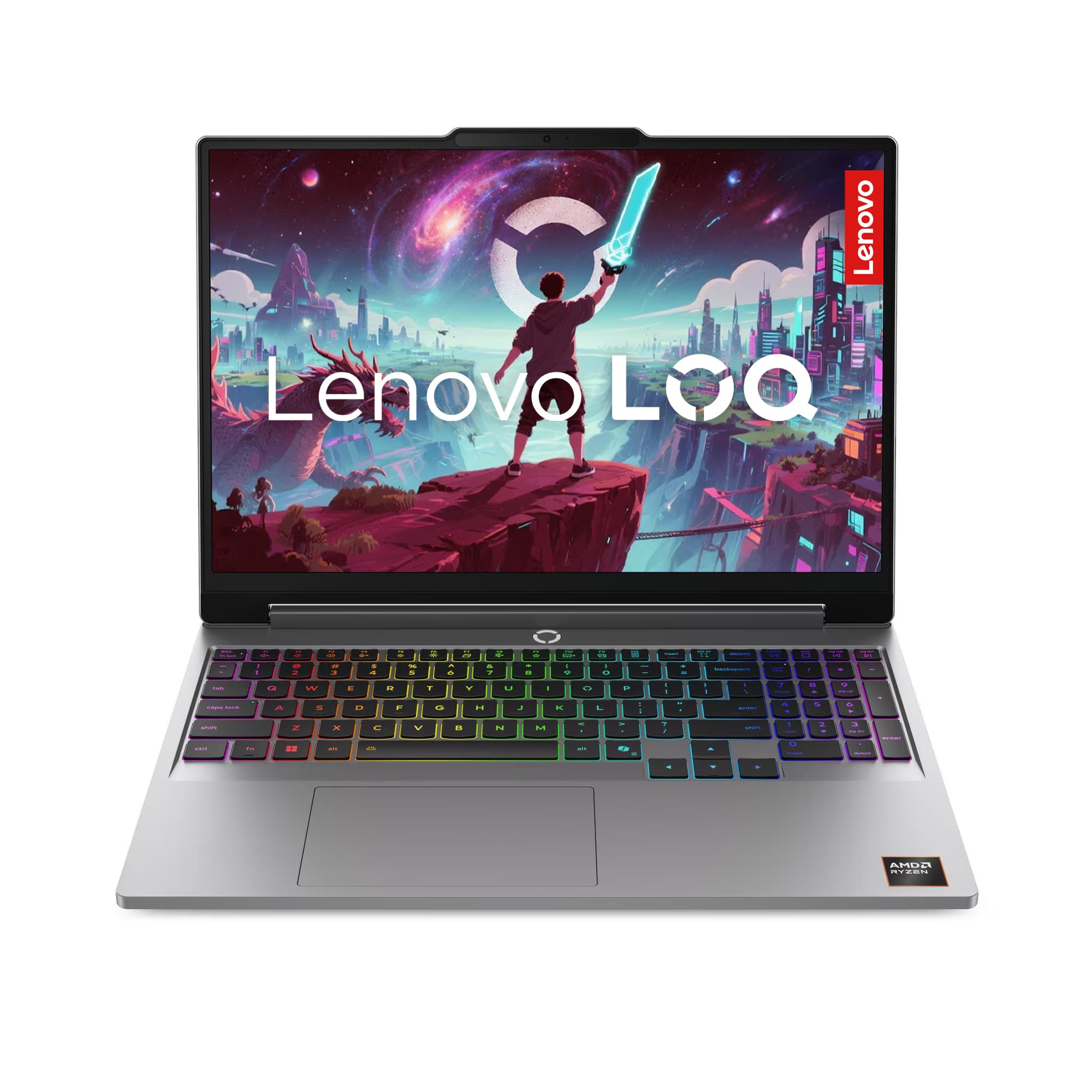 Lenovo LOQ  Notebook Gaming  Display 15.3'' WUXGA (1920x1200)  Processore AMD Ryzen 7 250  Memoria RAM 16GB  Memoria SSD 512GB  Scheda Grafica NVIDIA RTX 5060 8GB  Sistema Operativo WINDOWS 11 HOME  LUNA_GREY  Caricatore incluso GARANZIA ITALIA