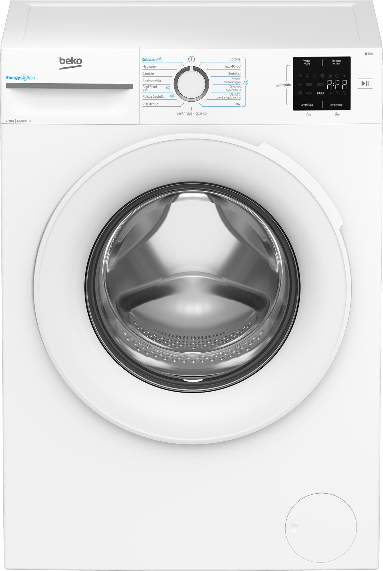 Beko BMWU3921W: Lavatrice EnergySpin 9kg, Classe A, 1200giri GARANZIA ITALIA