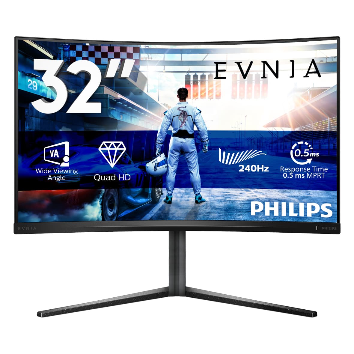 Philips Evnia 5000 32M2C5500W/00 Monitor PC 80 cm (31.5") 2560 x 1440 Pixel Quad HD LCD Nero GARANZIA ITALIA