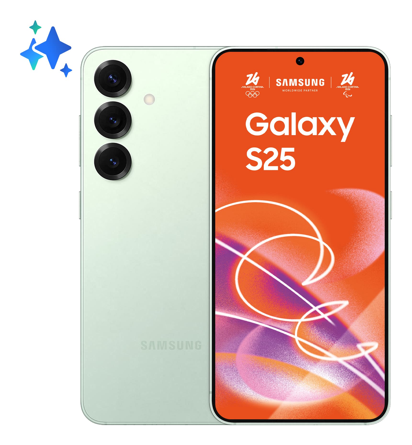 Samsung Galaxy S25 Smartphone AI, Display 6.2'' FHD+ Dynamic AMOLED 2X, Fotocamera 50MP, RAM 12GB, 128GB, 4.000 mAh, Mint GARANZIA ITALIA