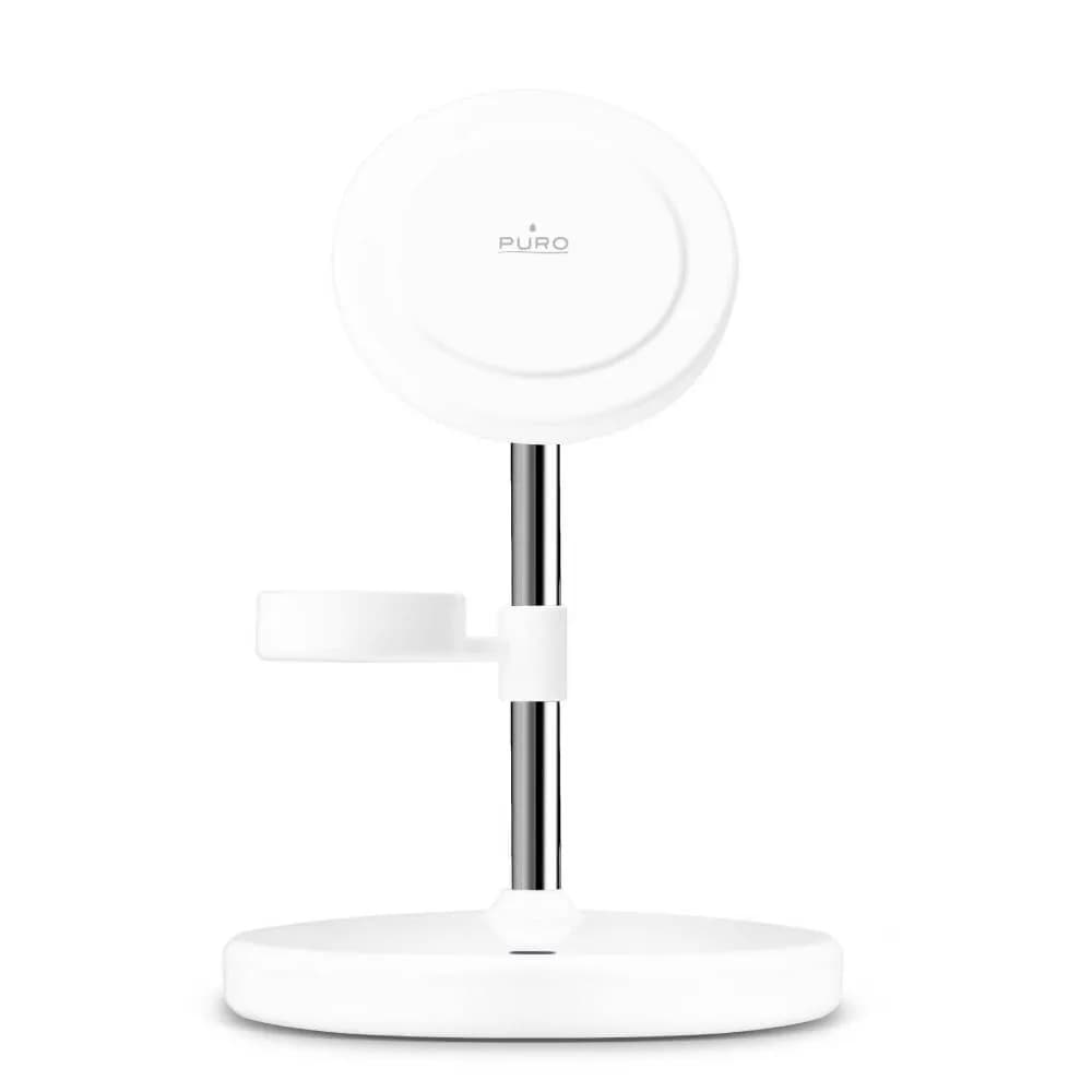 PURO PUFCCSQIMAG2WHI Caricabatterie per dispositivi mobili Auricolare, Smartphone, Orologio intelligente Bianco Batteria Carica wireless Ricarica rapida Interno GARANZIA ITALIA