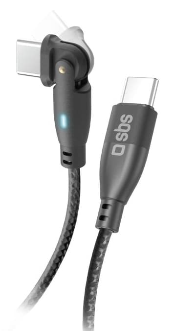 SBS Flexi cavo USB USB 2.0 1 m USB C 60 W Nero GARANZIA ITALIA
