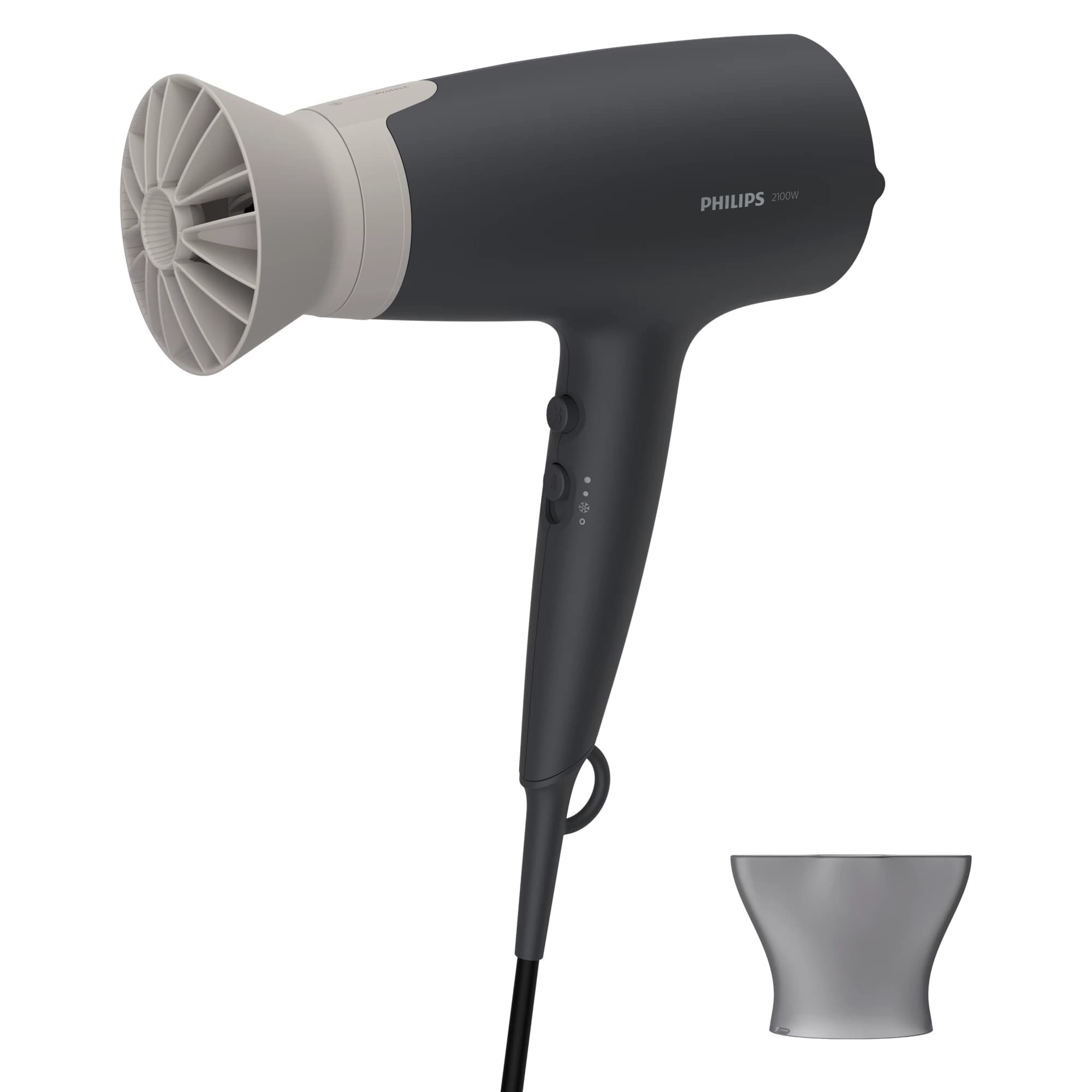 Philips Serie 3000 Asciugacapelli nero con accessorio ThermoProtect BHD351/10 GARANZIA ITALIA