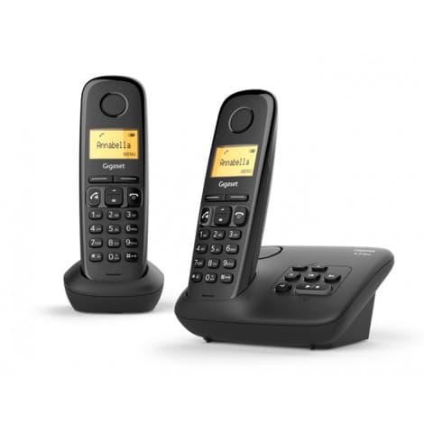 Gigaset A 270 A DUO Telefono analogico/DECT Identificatore di chiamata Nero GARANZIA ITALIA
