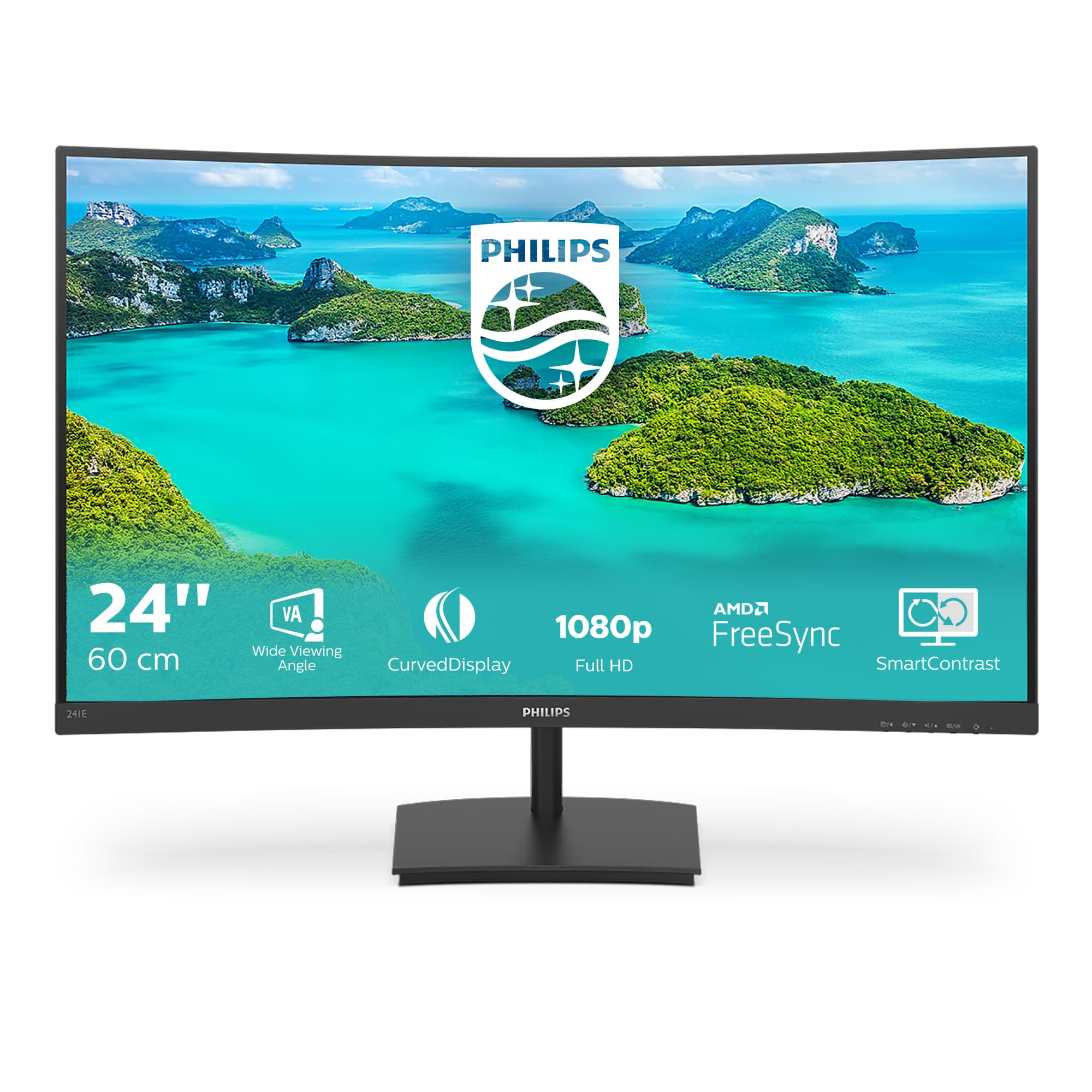 Philips E Line 241E1SCA/00 Monitor PC 59,9 cm (23.6") 1920 x 1080 Pixel Full HD LCD Nero GARANZIA ITALIA