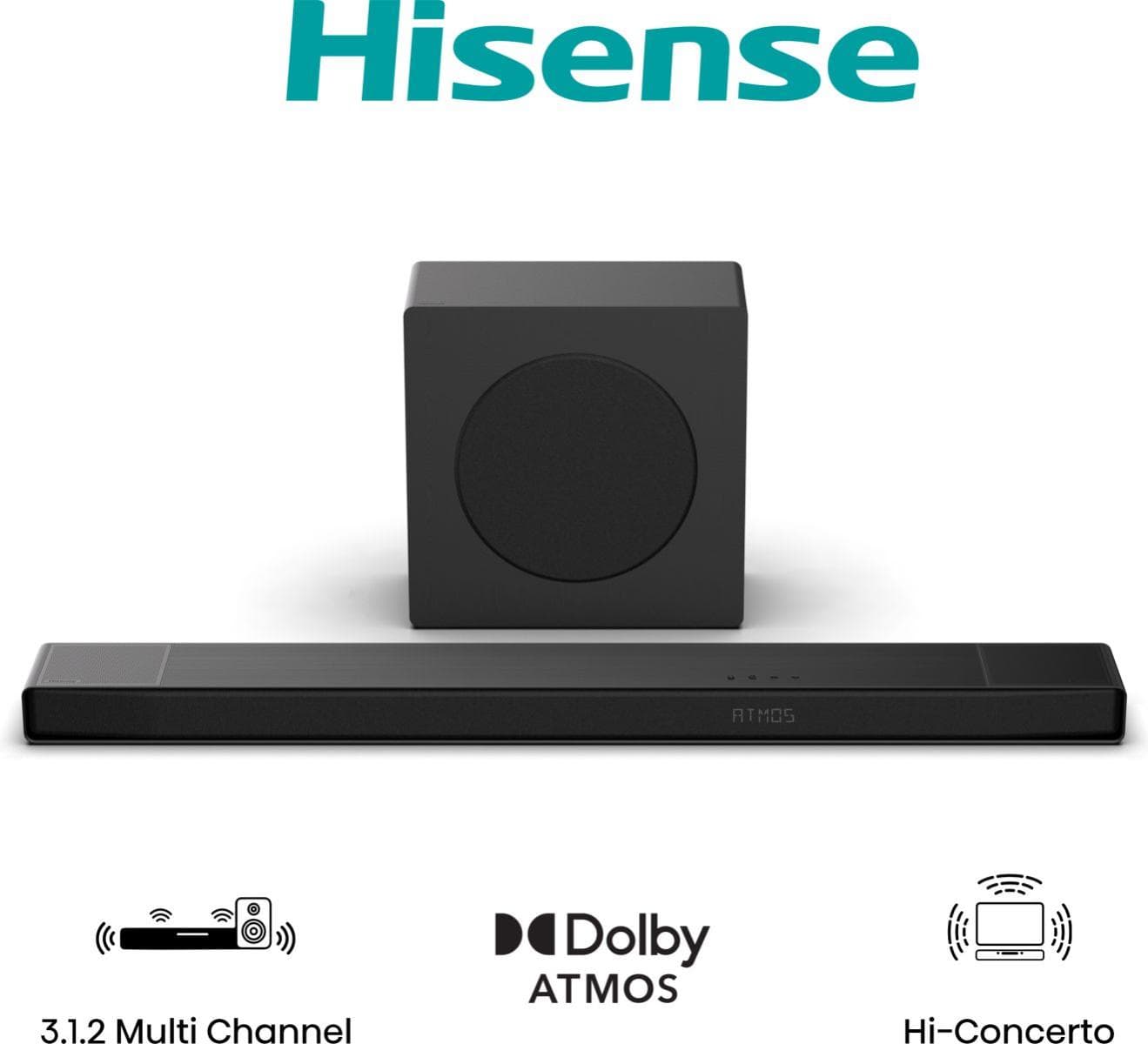 Hisense AX3120Q Nero 3.1.2 canali 440 W GARANZIA ITALIA