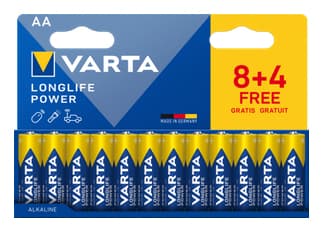 Varta Longlife Power AA Batteria monouso Stilo AA Alcalino GARANZIA ITALIA