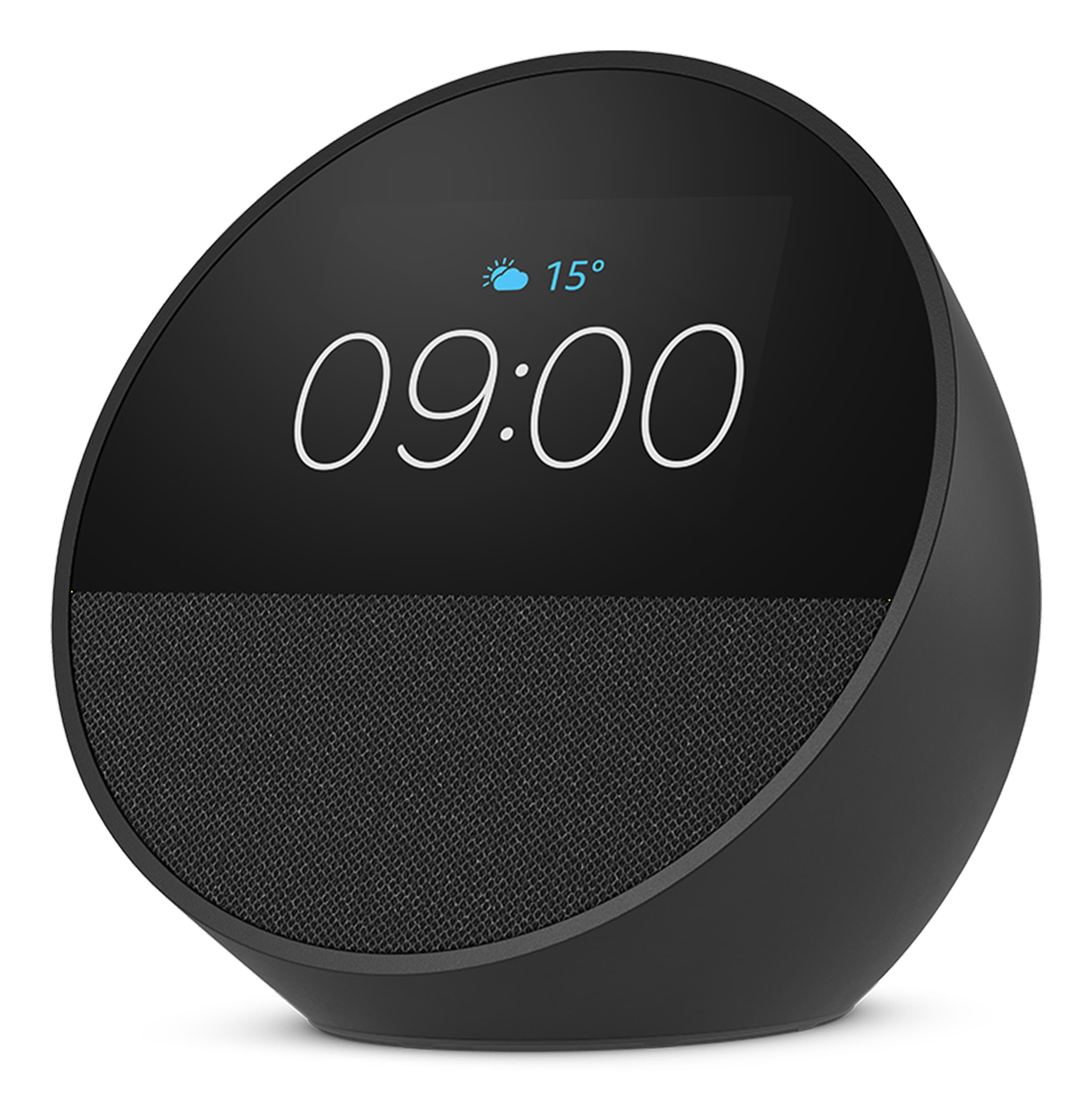 Amazon Nuovo Echo Spot (modello 2024) Sveglia intelligente con suono di qualità e Alexa Nero GARANZIA ITALIA