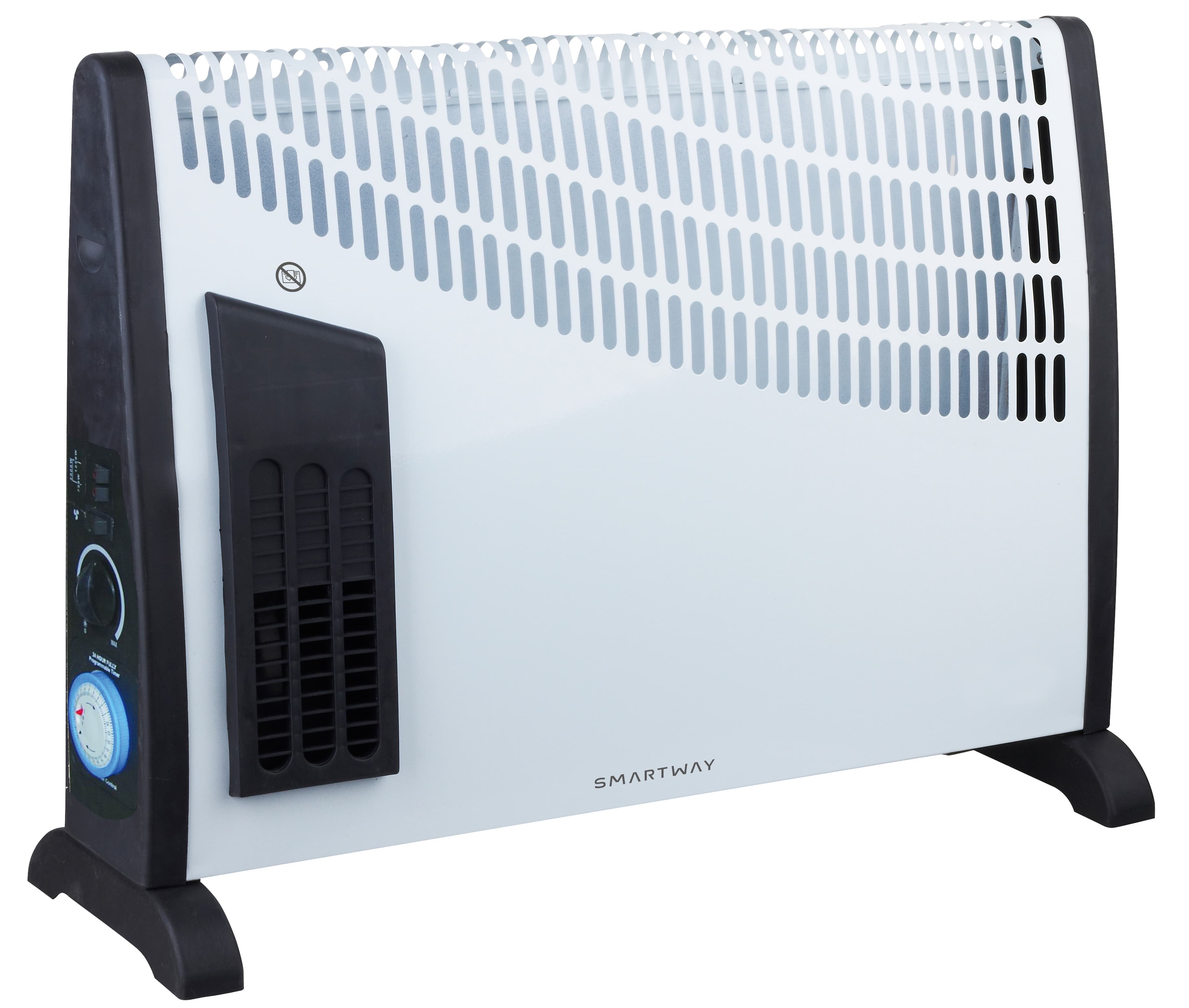 Smartway WFCV05FT stufetta elettrica Interno Bianco, Nero 2000 W Stufa elettrica a convezione GARANZIA ITALIA
