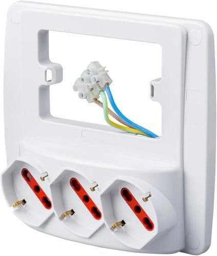 Rosi RS94132 presa energia 3 x Type F + Type L Rosso, Bianco GARANZIA ITALIA