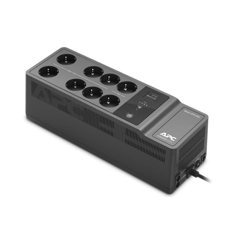 Apc be650g2-gr gruppo di continuitÀ back ups 650va 8 uscite schuko protezione da sovratensioni black