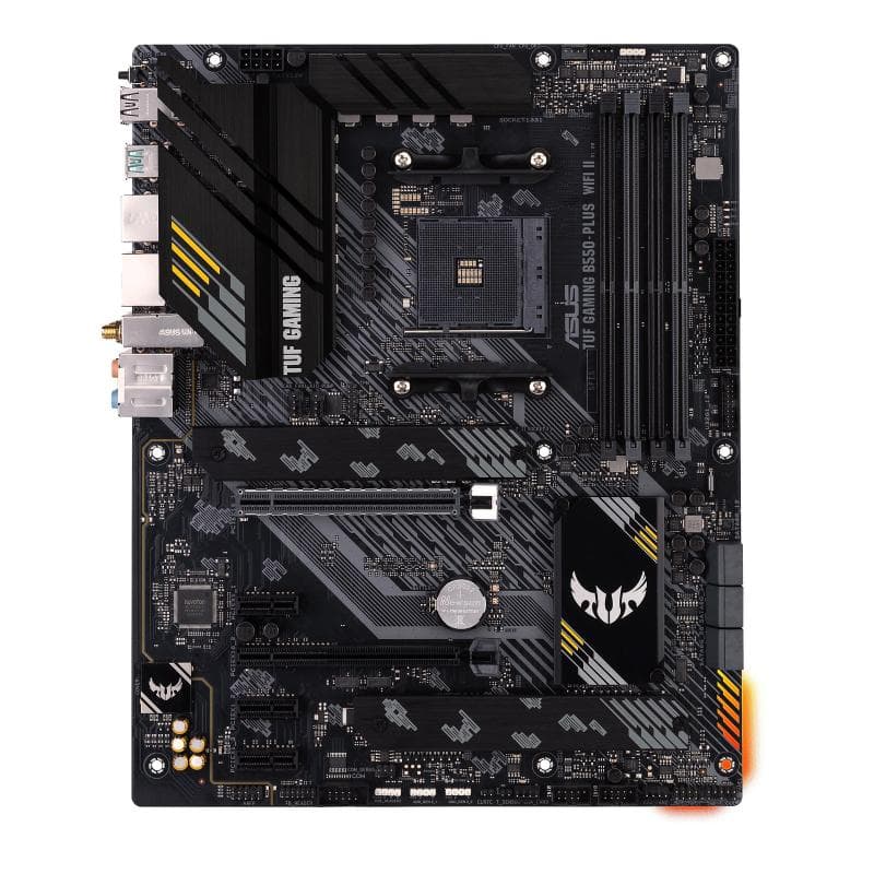 Asus tuf gaming b550-plus wifi ii scheda madre gaming atx, amd b550, socket am4, ddr4, pci 4.0, lan realtek 2.5gb, wifi 6 (802.11ax), 2xm.2, 6xsata 6gb-s, 2xusb 3.2 gen 2, aura sync rgb, nero