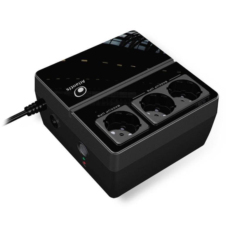 Atlantis onepower 700, ups offline 700va-300w, 3 prese schuko, 1 batteria 12v 4.5ah