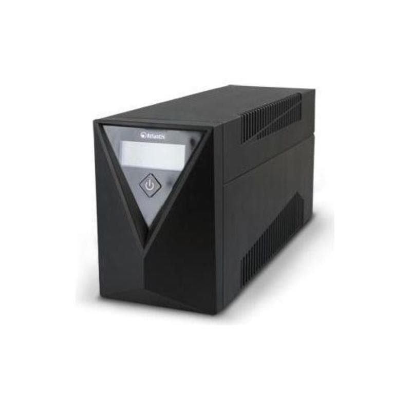 Atlantis onepower s120, ups line interactive 1000va-500w, avr (3 stadi), onda pseudosinusoidale, 4 prese iec, 1 batteria 12v 9ah,software di gestione scaricabile gratuitamente