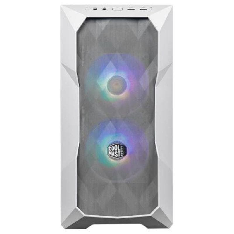 Case masterbox td300 mesh white, 2usb3.2,2xcombo 2.5-3.5,2x2.5,2x120mm sickleflow pwm argb front fans,argb-pwm hub,no psu